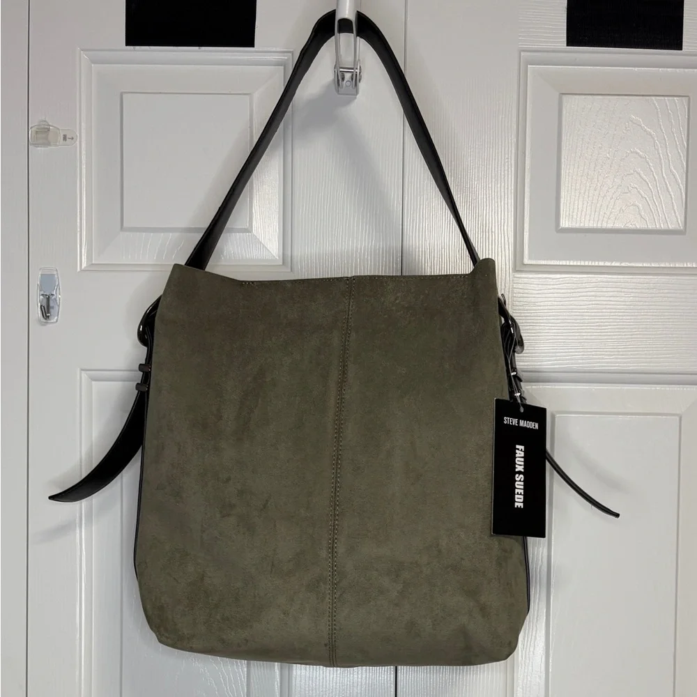 Steve Madden Faux Suede Hobo Bag